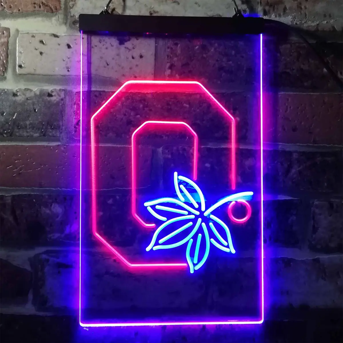 Ohio State Buckeyes Leaf Neon-Like Led Sign 7