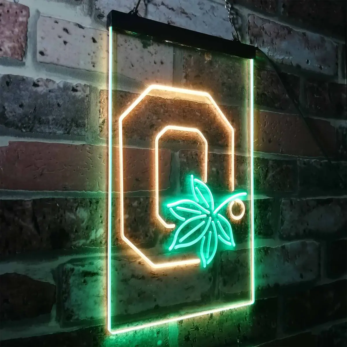 Ohio State Buckeyes Leaf Neon-Like Led Sign 18