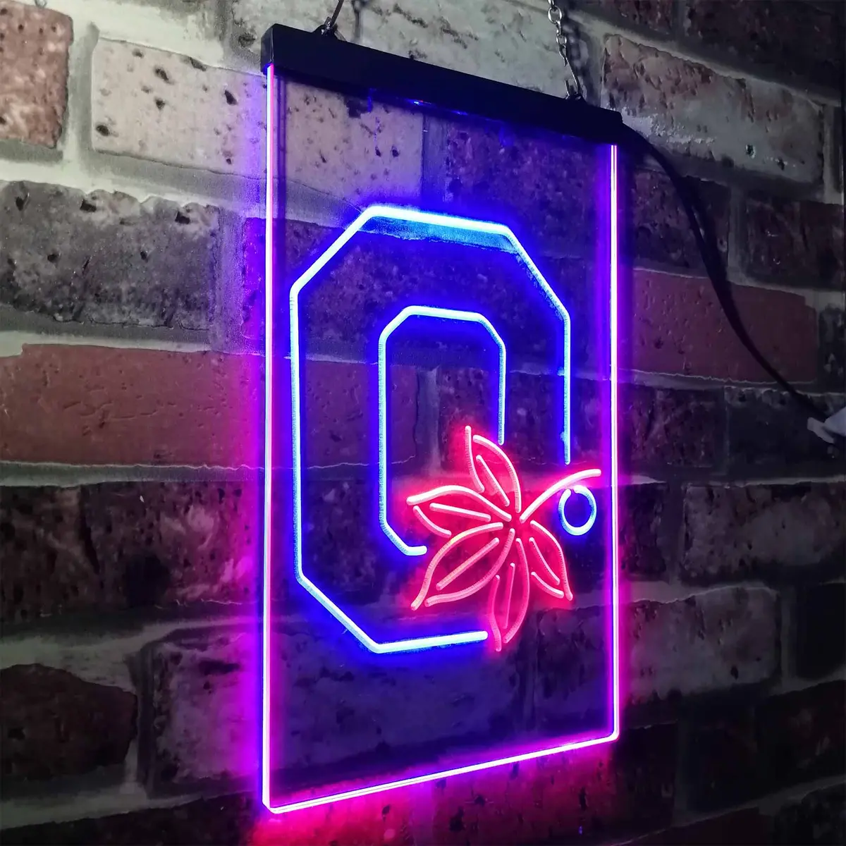 Ohio State Buckeyes Leaf Neon-Like Led Sign 14