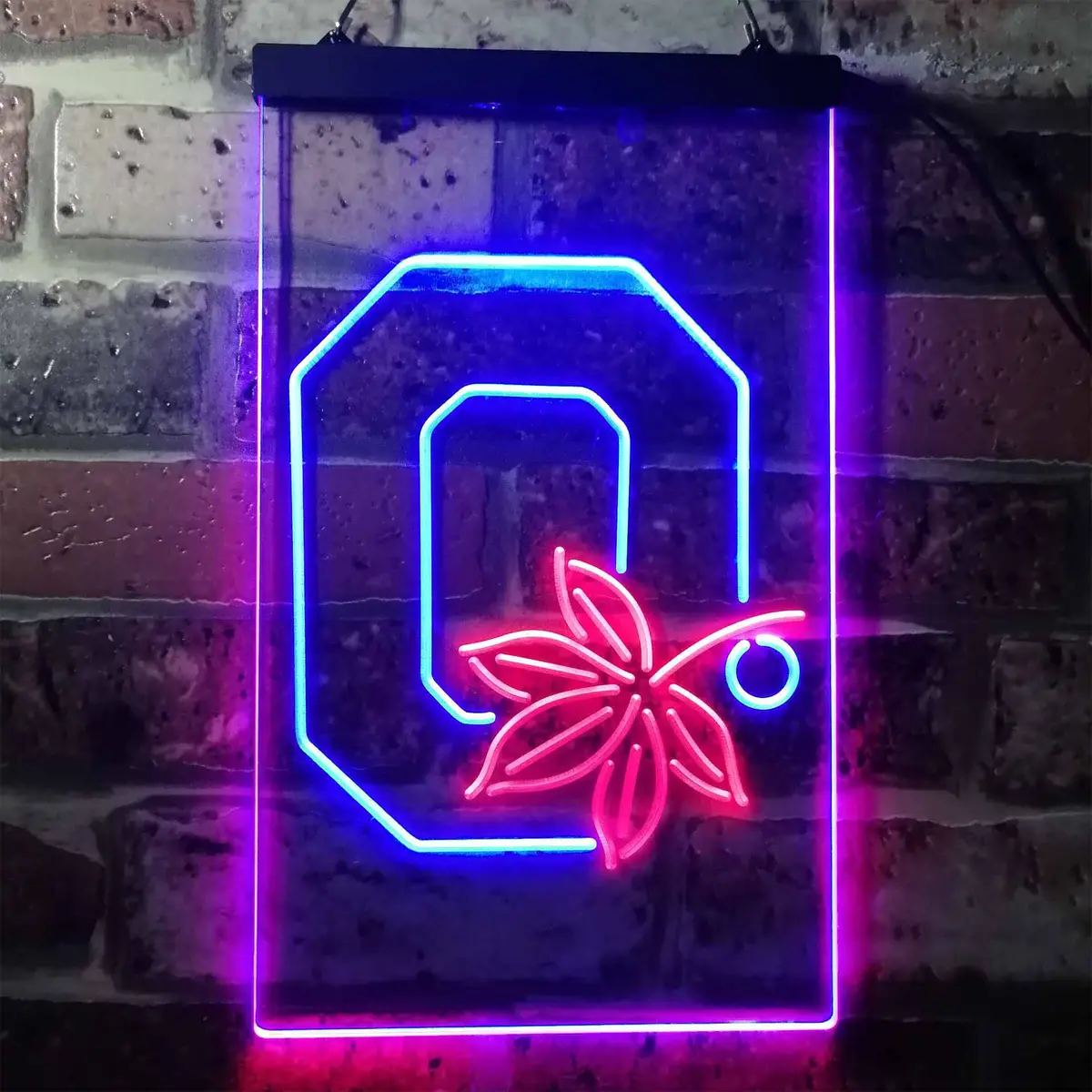 Ohio State Buckeyes Leaf Neon-Like Led Sign 4