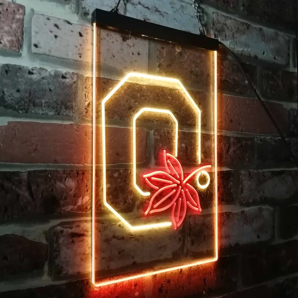 Ohio State Buckeyes Leaf Neon-Like Led Sign 21