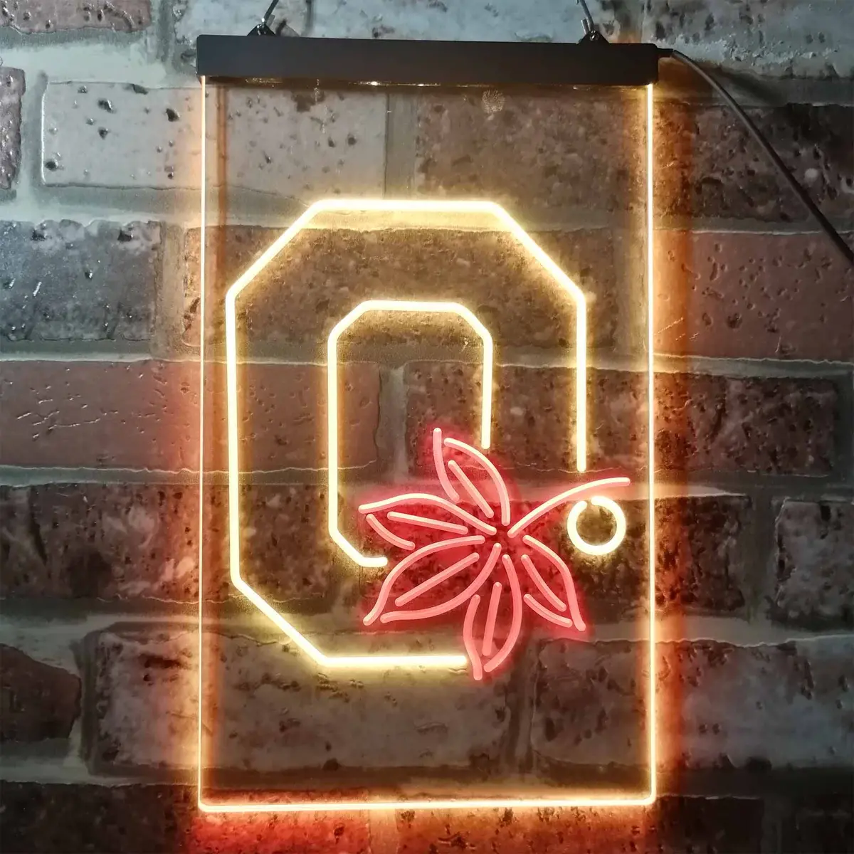 Ohio State Buckeyes Leaf Neon-Like Led Sign 13