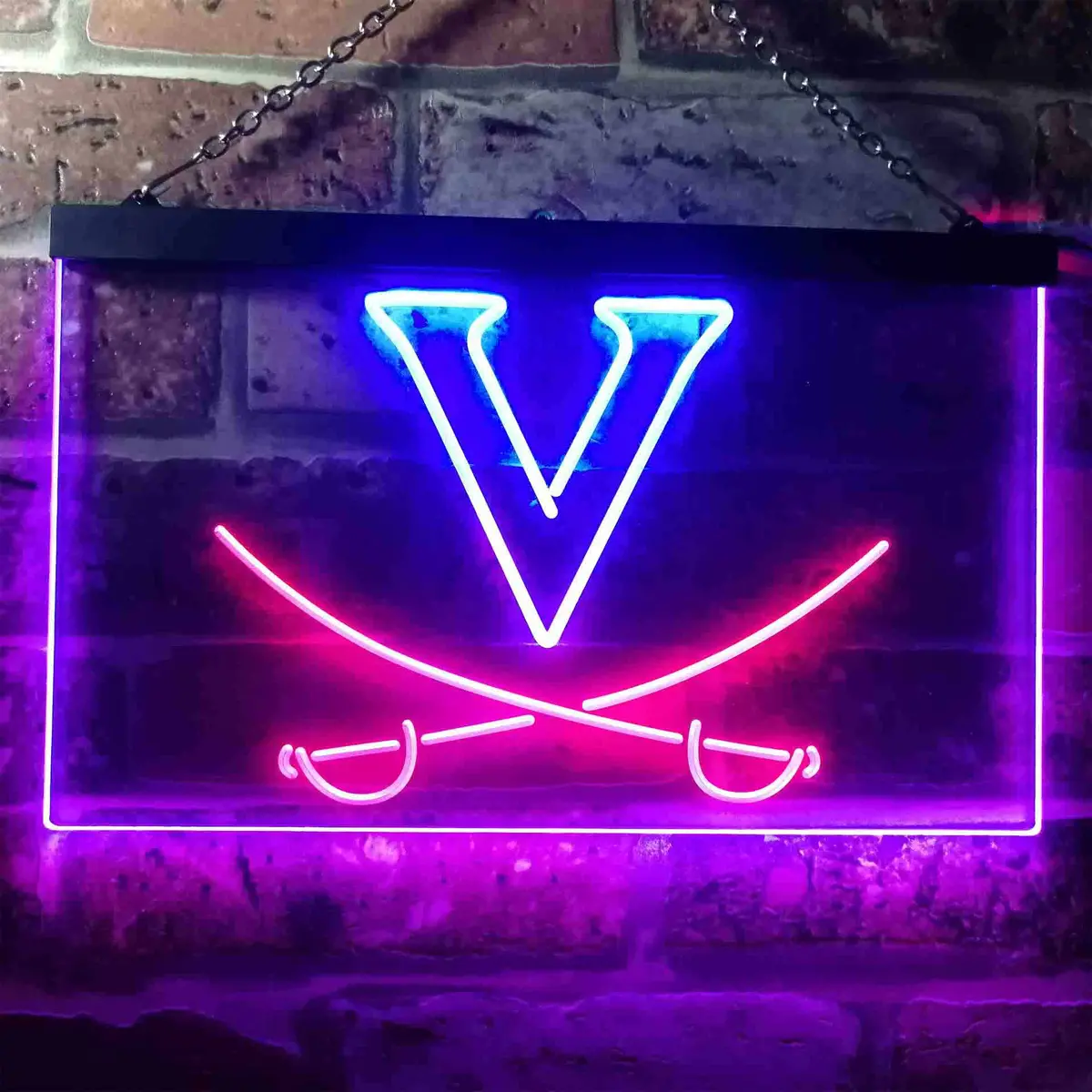 University Of Virginia Men's Lacrosse Neon-Like Led Sign 12