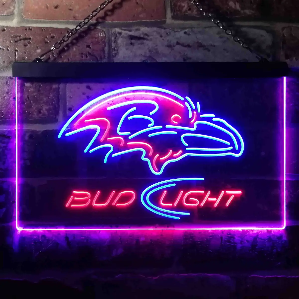 Baltimore Ravens Bud Light  Neon-Like Led Sign 1