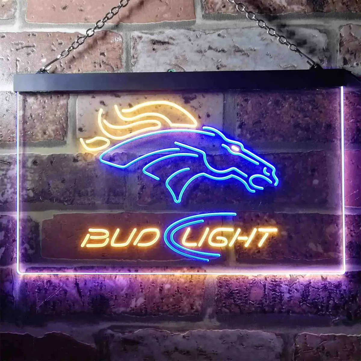 Denver Broncos Bud Light Neon-Like Led Sign 1