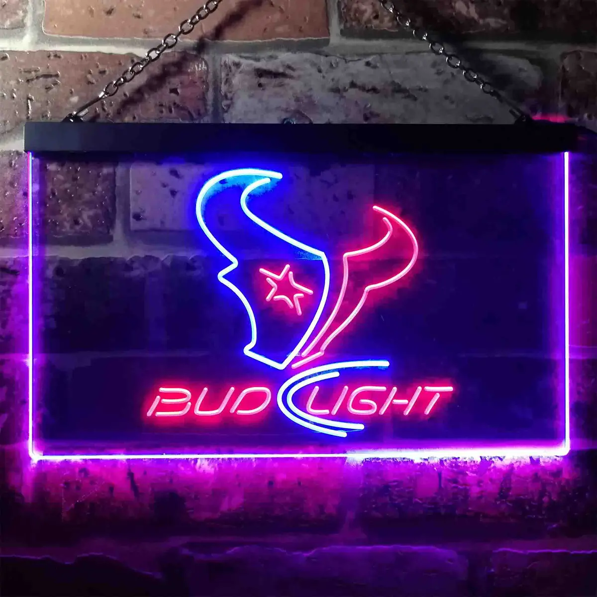 Houston Texans Bud Light Neon-Like Led Sign 1