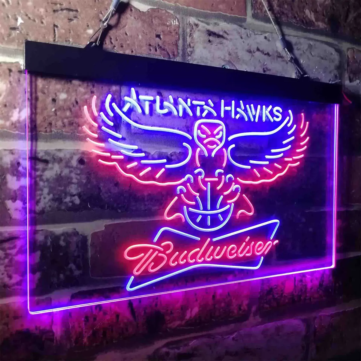 Atlanta Hawks Budweiser Neon-Like Led Sign 21