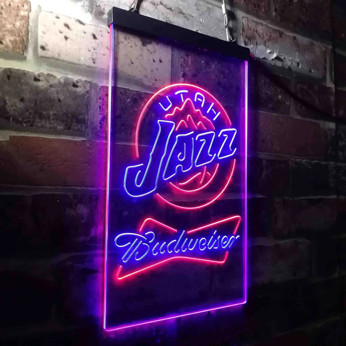 Utah Jazz Budweiser Neon-Like Led Sign 18