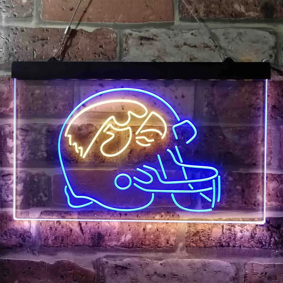 Iowa Hawkeyes Helmet Neon Light Sign – Dual-Color LED Display - Image 8