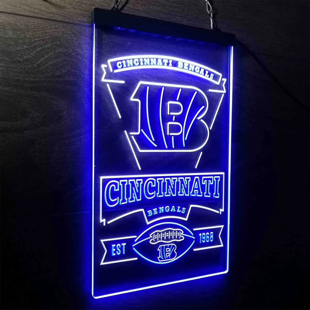 Cincinnati Bengals Est. 1968 Neon-Like Led Sign 14