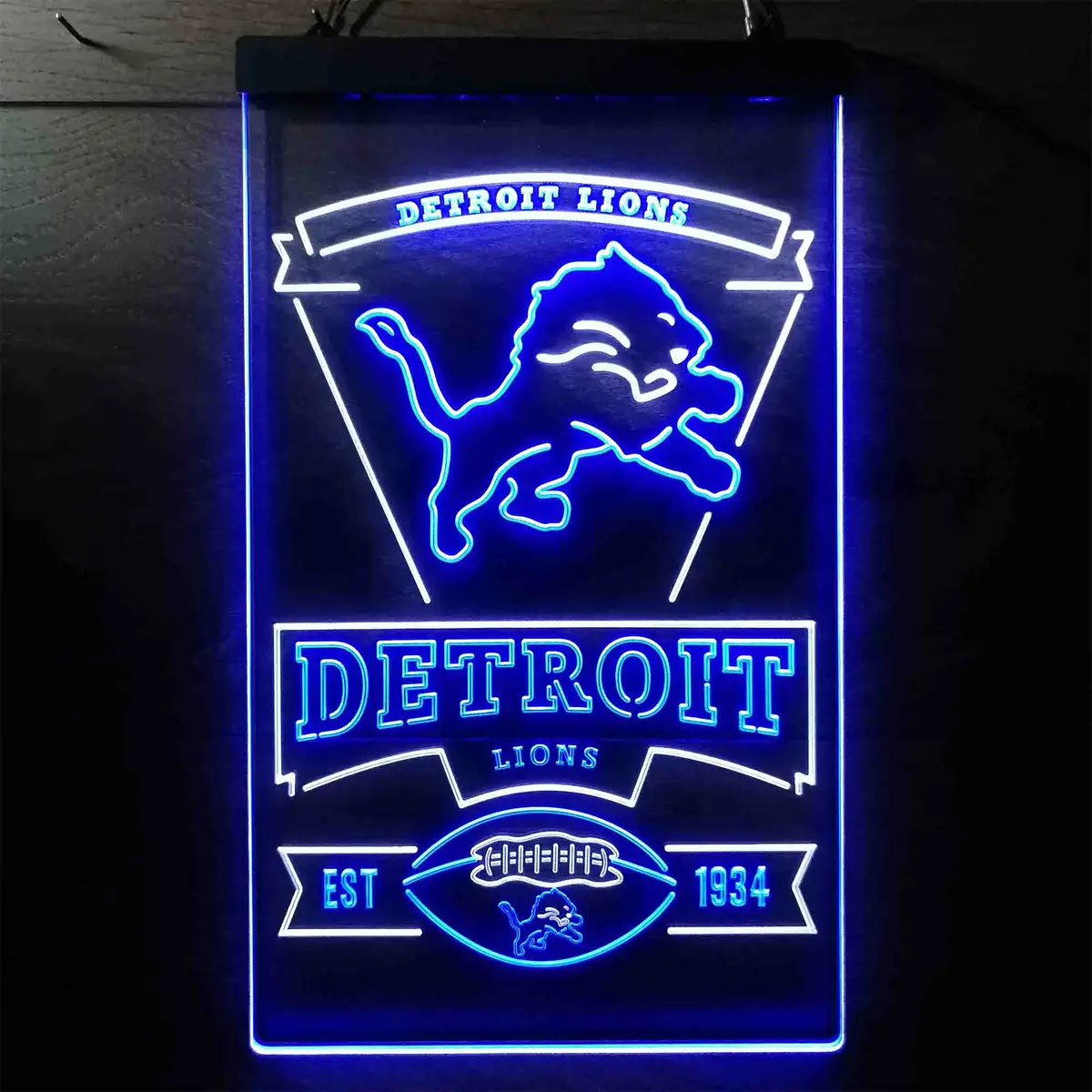 Detroit Lions Est. 1934 Neon-Like Led Sign 1