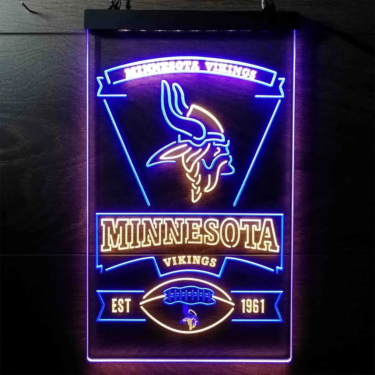 Minnesota Vikings Est. 1961 Led Neon Sign 1