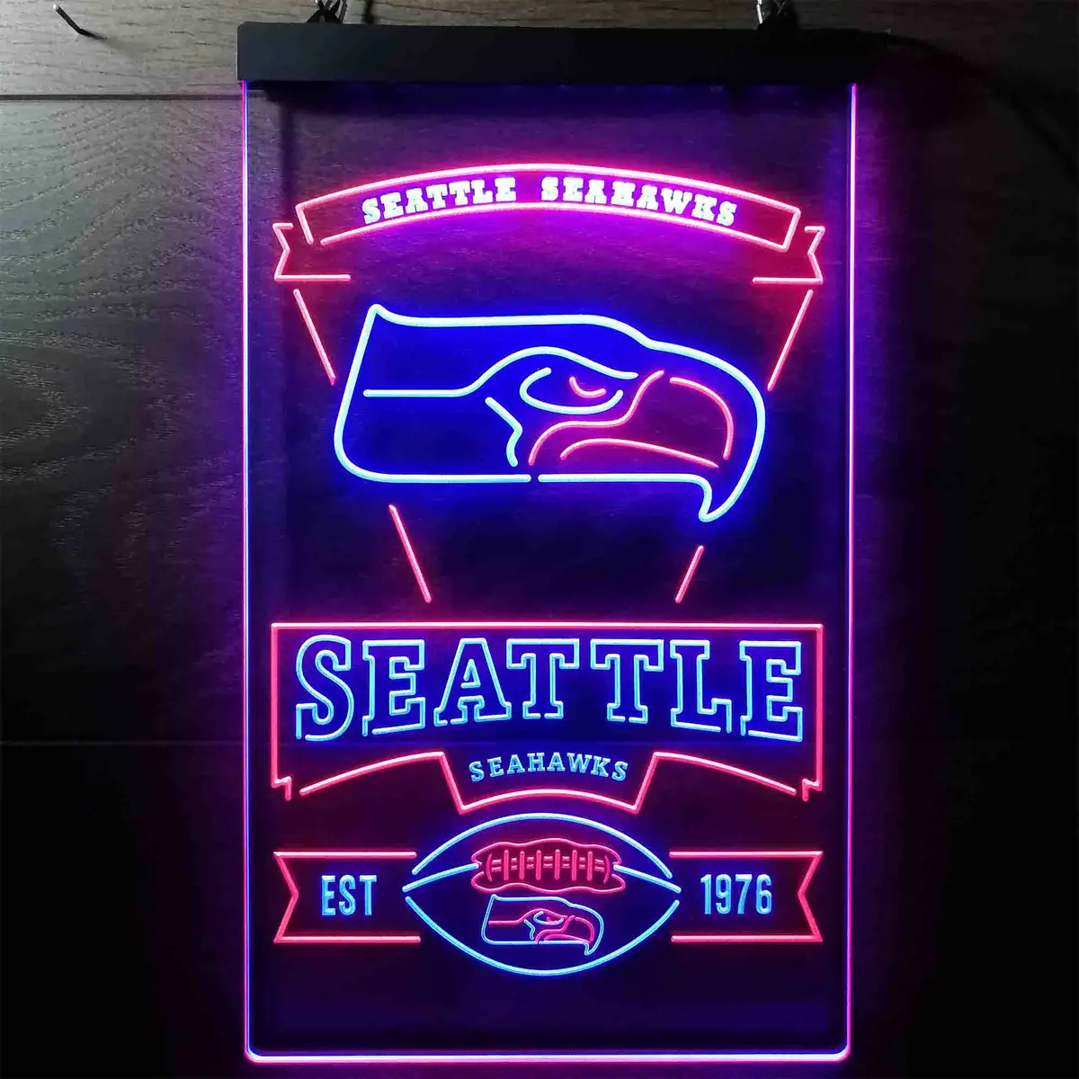Seattle Seahawks Est. 1976 Led Neon Sign 1