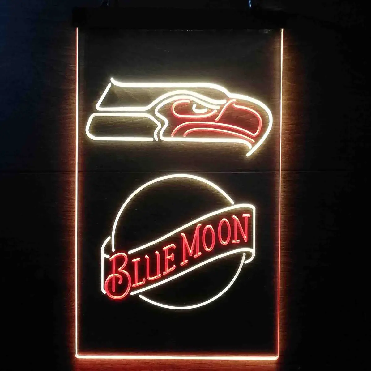 Blue Moon Bar Seattle Seahawks Est. 1976 Neon-Like Led Sign 1