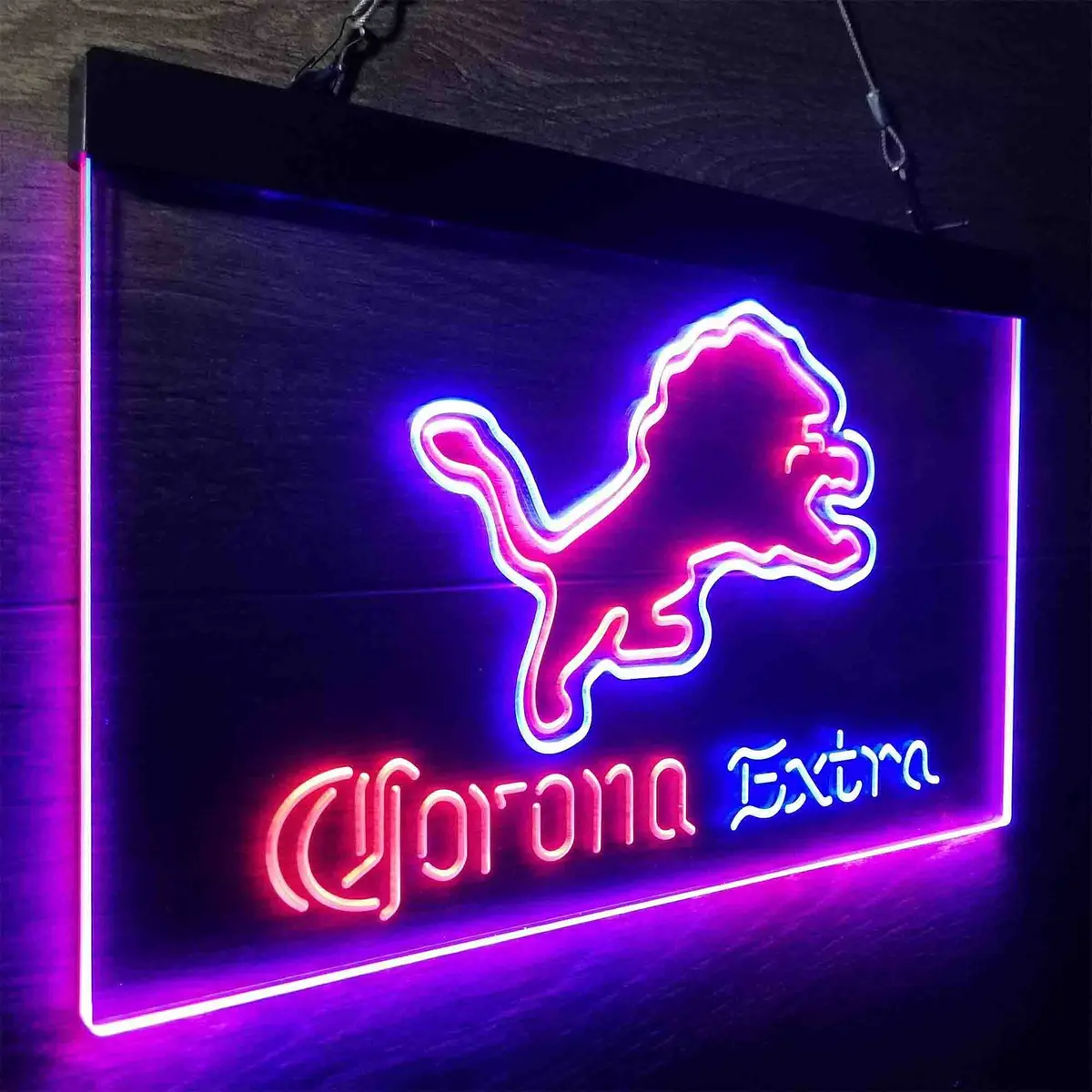 Detroit Lions Corona Extra Bar Neon-Like Led Sign 20