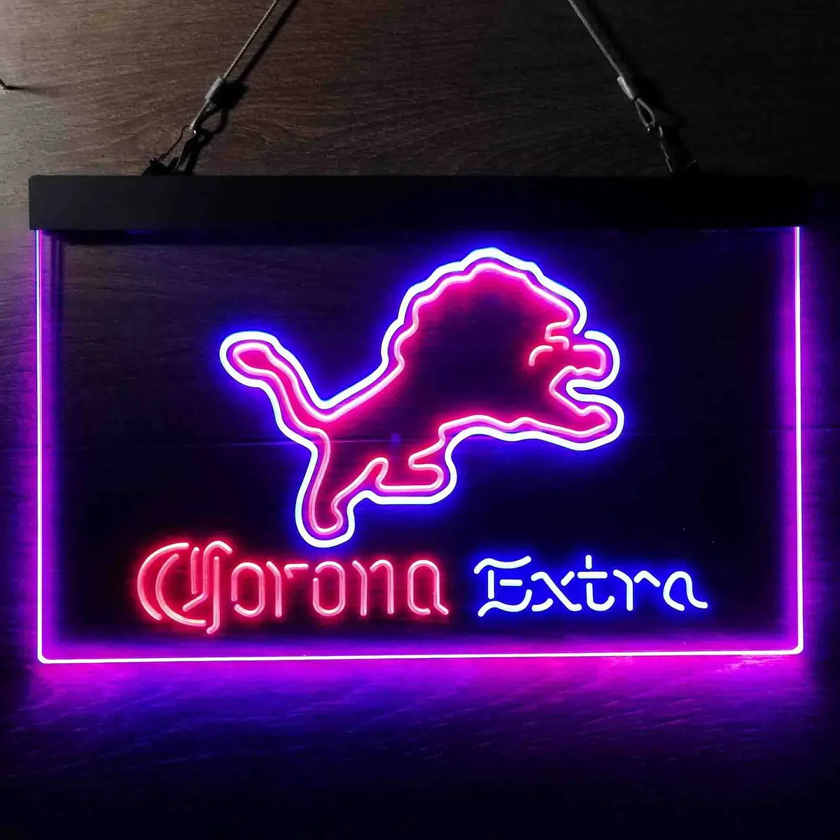Detroit Lions Corona Extra Bar Neon-Like Led Sign 7