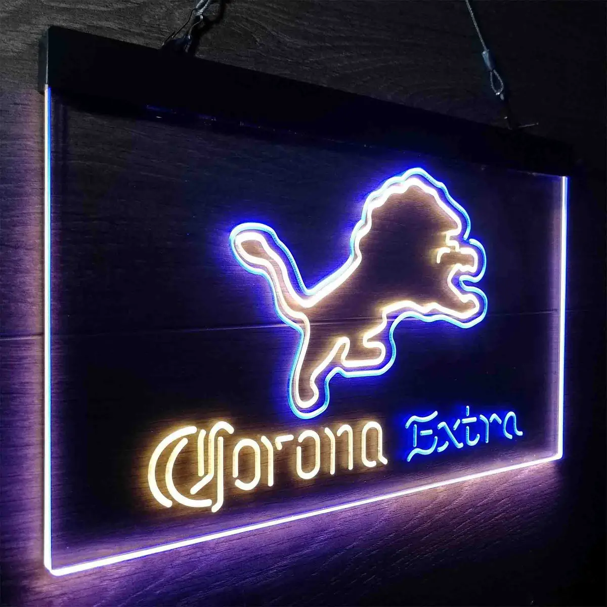 Detroit Lions Corona Extra Bar Neon-Like Led Sign 17