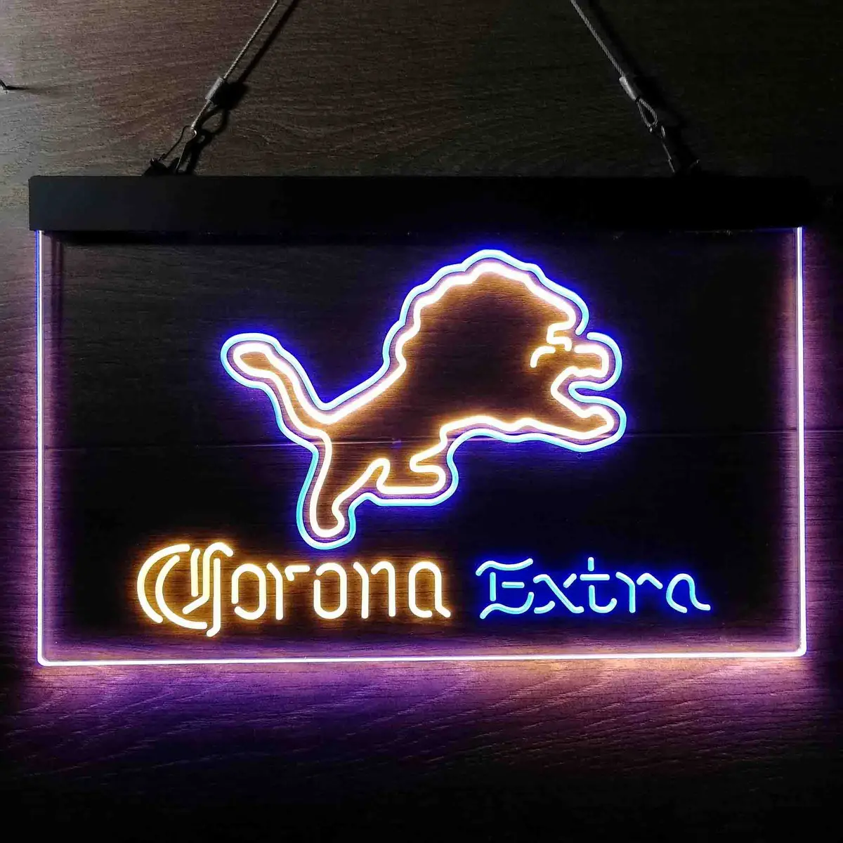 Detroit Lions Corona Extra Bar Neon-Like Led Sign 4