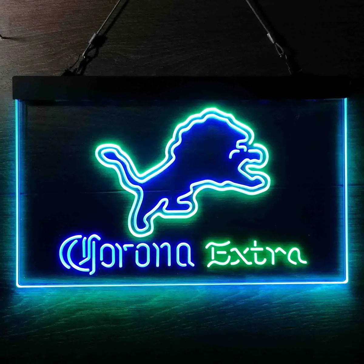 Detroit Lions Corona Extra Bar Neon-Like Led Sign 9
