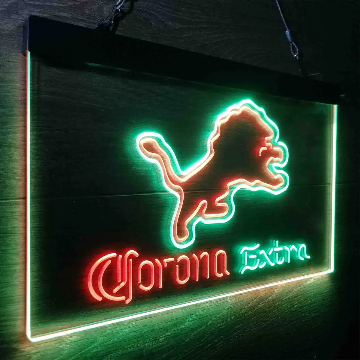 Detroit Lions Corona Extra Bar Neon-Like Led Sign 18