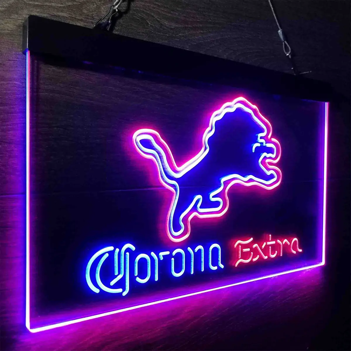 Detroit Lions Corona Extra Bar Neon-Like Led Sign 21