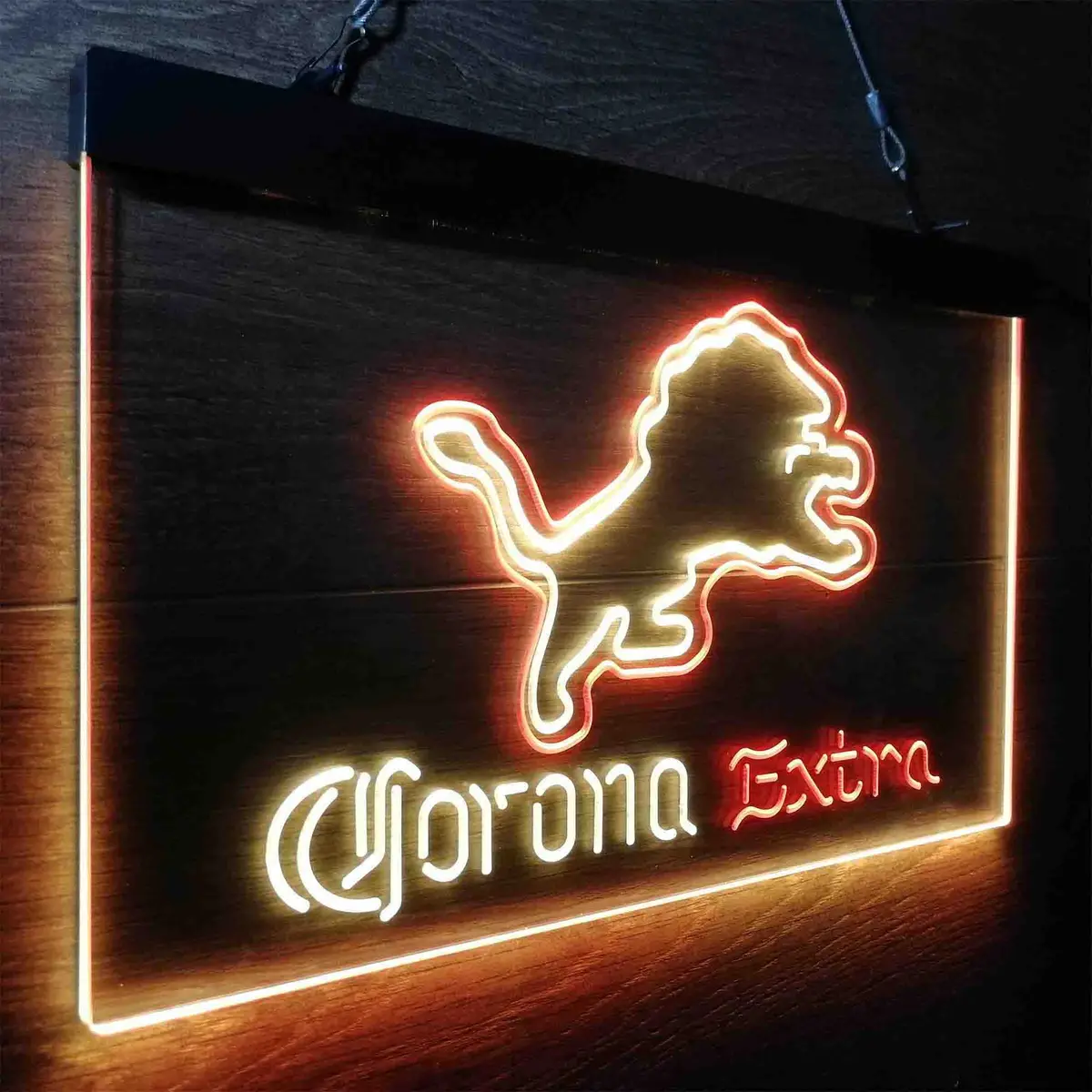Detroit Lions Corona Extra Bar Neon-Like Led Sign 16
