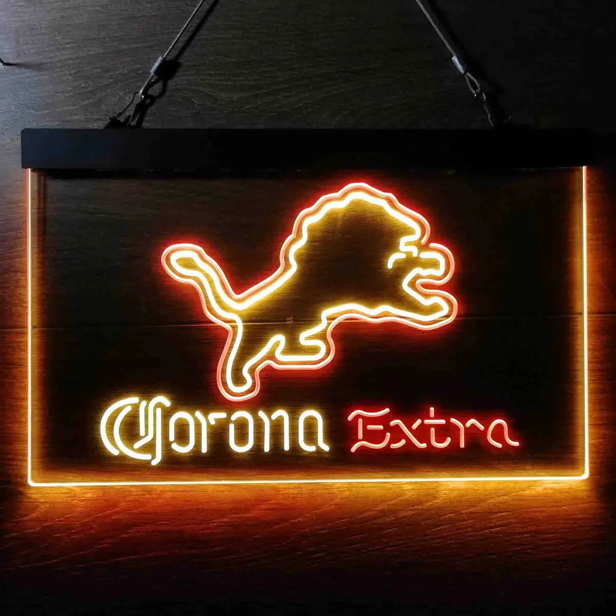 Detroit Lions Corona Extra Bar Neon-Like Led Sign 3