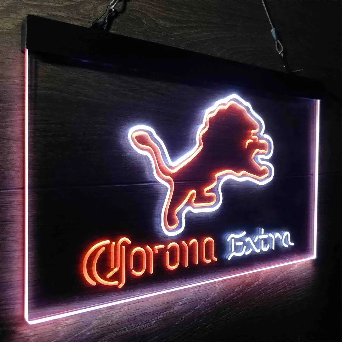 Detroit Lions Corona Extra Bar Neon-Like Led Sign 14