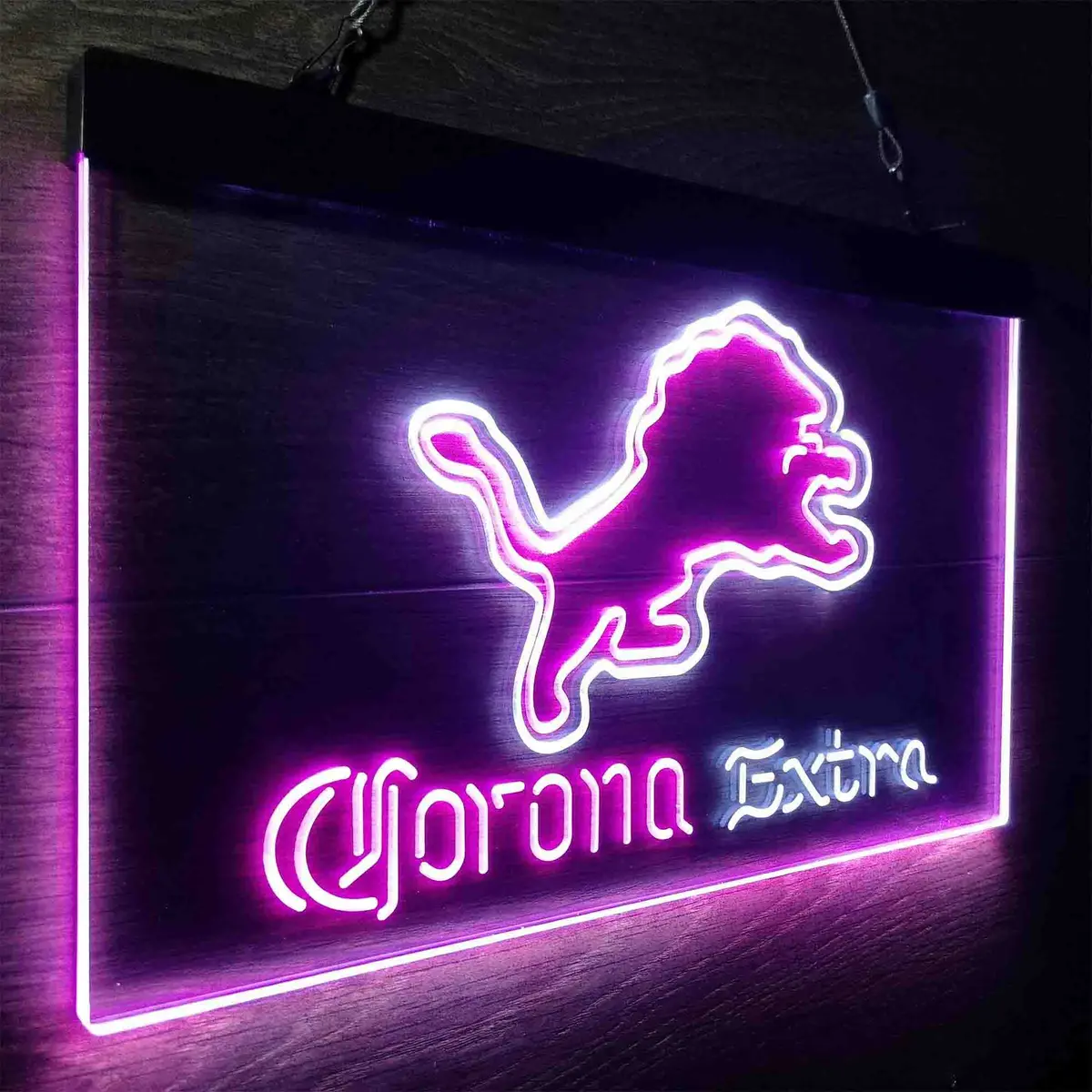 Detroit Lions Corona Extra Bar Neon-Like Led Sign 15