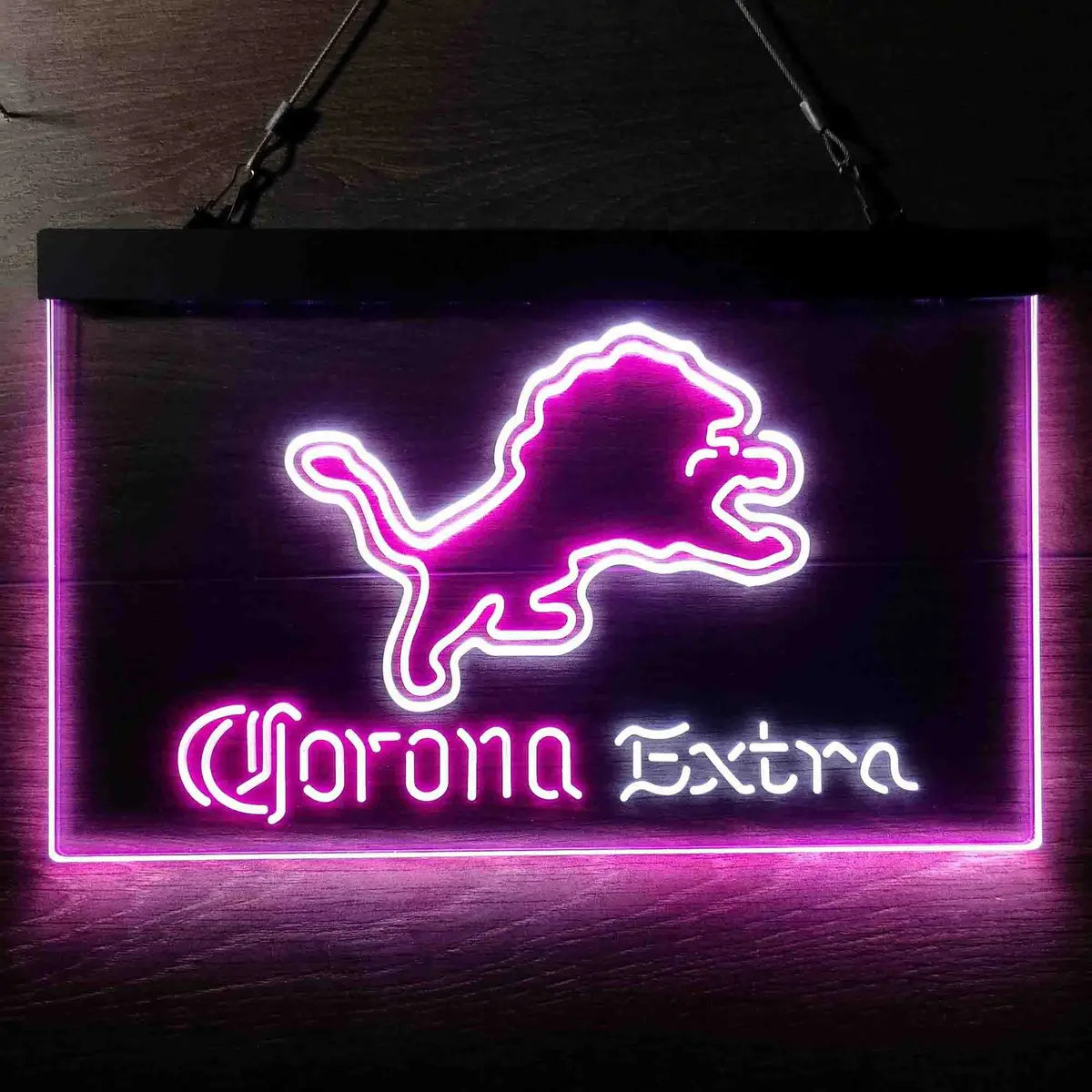 Detroit Lions Corona Extra Bar Neon-Like Led Sign 2