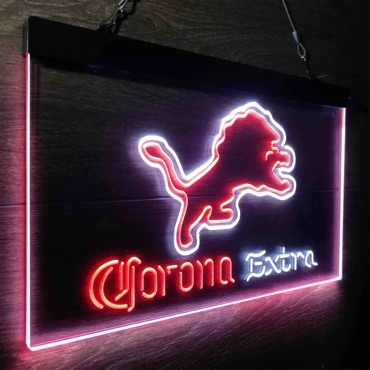 Detroit Lions Corona Extra Bar Neon-Like Led Sign 24