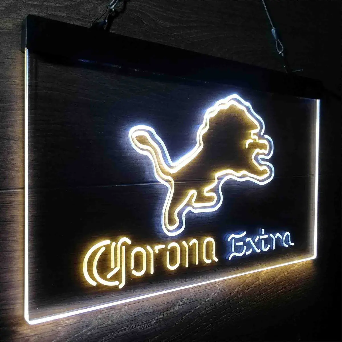 Detroit Lions Corona Extra Bar Neon-Like Led Sign 19