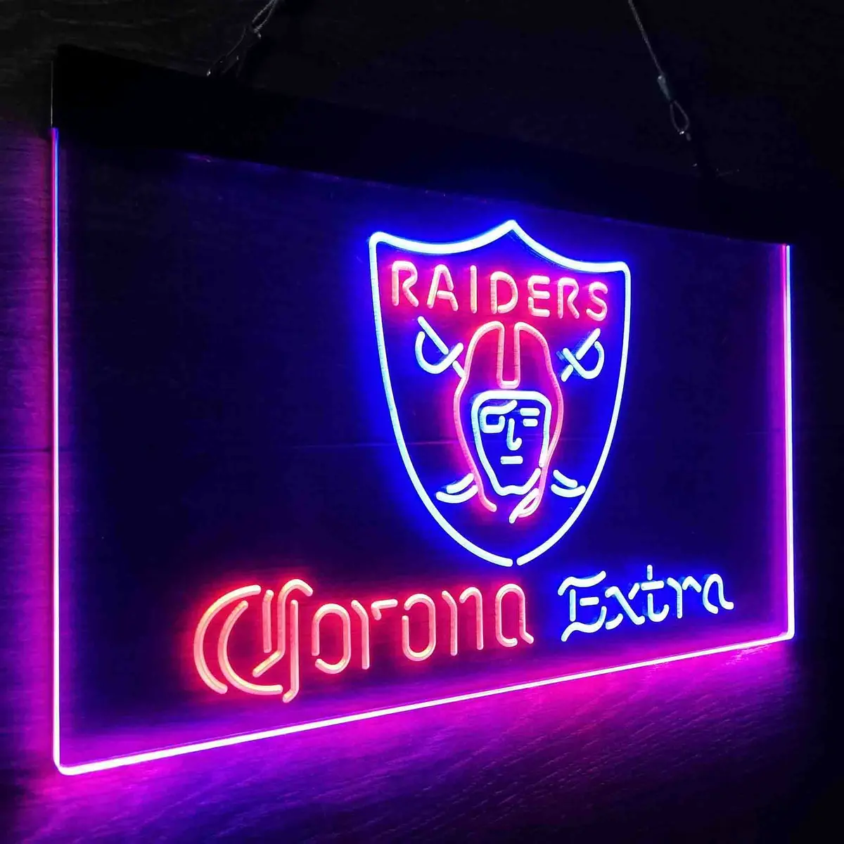 Las Vegas Raiders Corona Extra Bar Neon-Like Led Sign 18