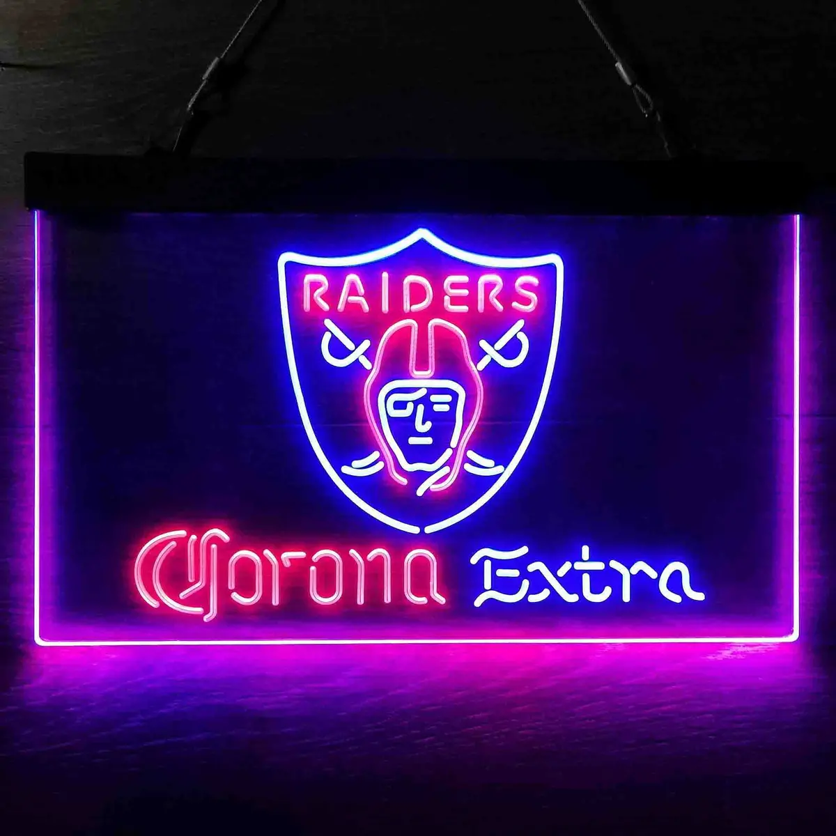 Las Vegas Raiders Corona Extra Bar Neon-Like Led Sign 5