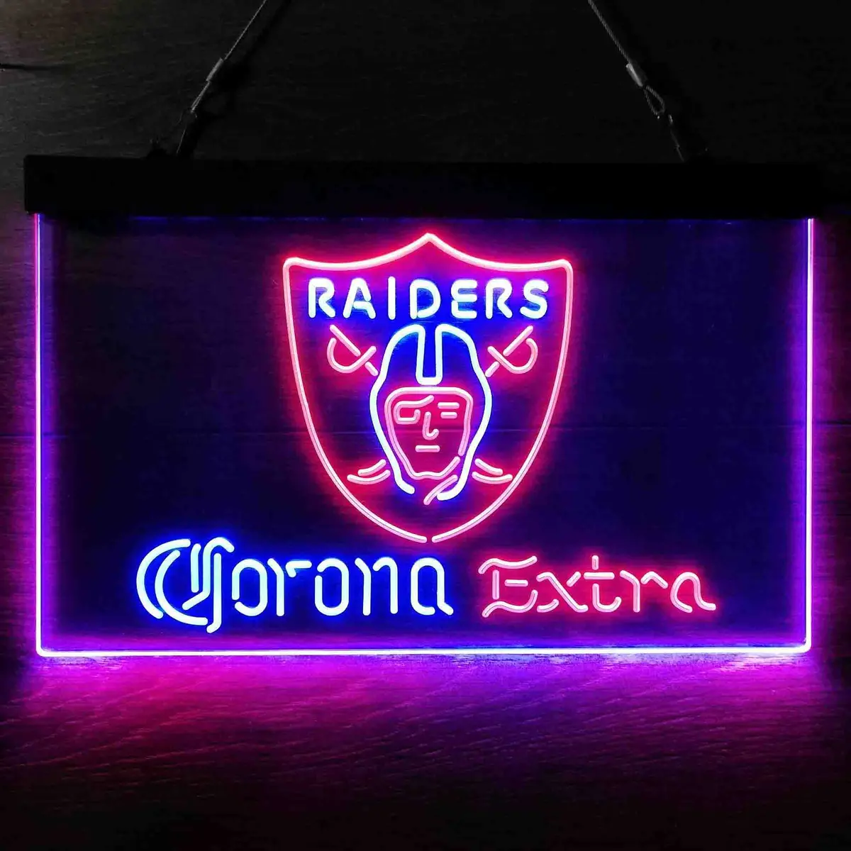 Las Vegas Raiders Corona Extra Bar Neon-Like Led Sign 4