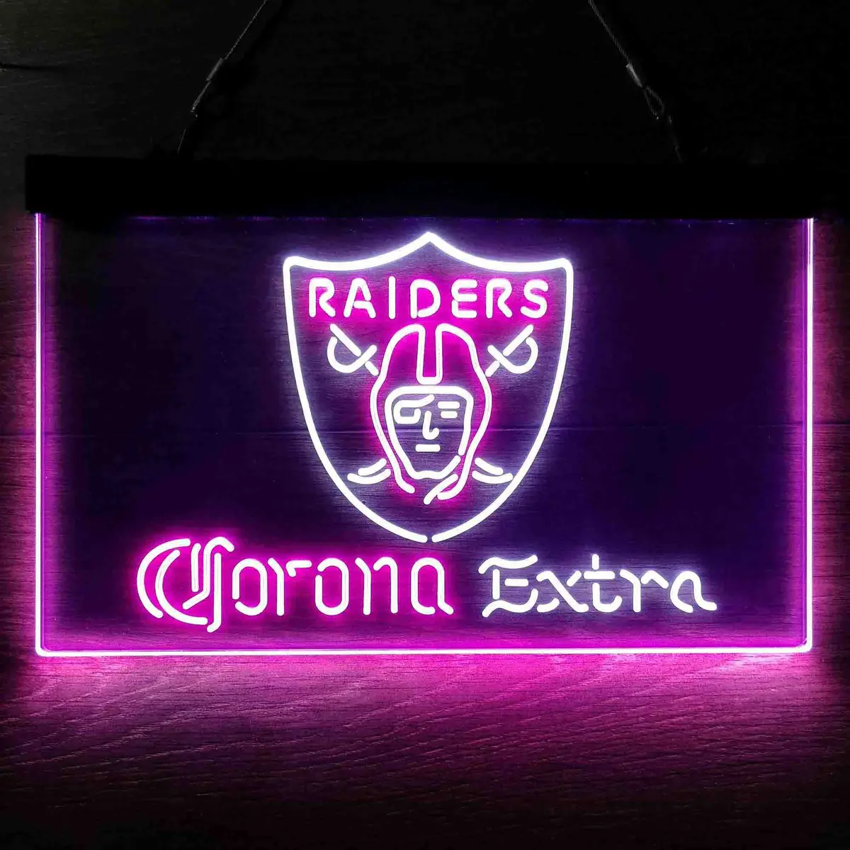 Las Vegas Raiders Corona Extra Bar Neon-Like Led Sign 8