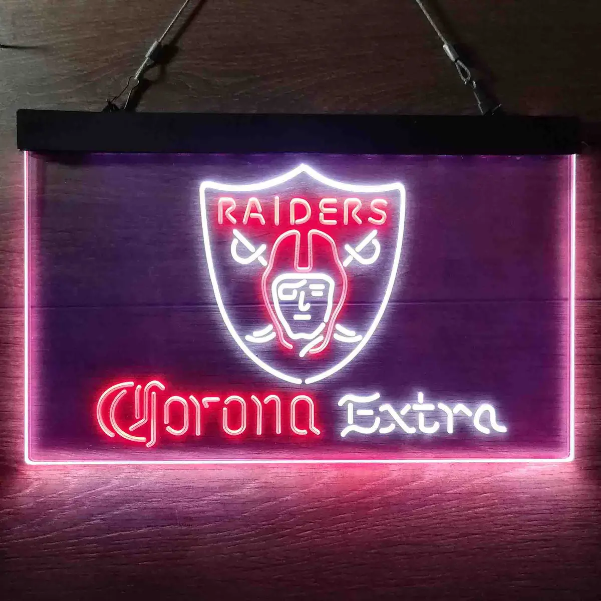 Las Vegas Raiders Corona Extra Bar Neon-Like Led Sign 7