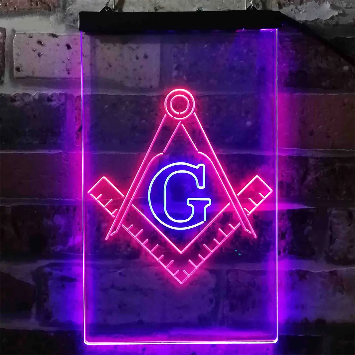 Masonic Freemasonry Emblem Badge Neon-Like Led Sign 7