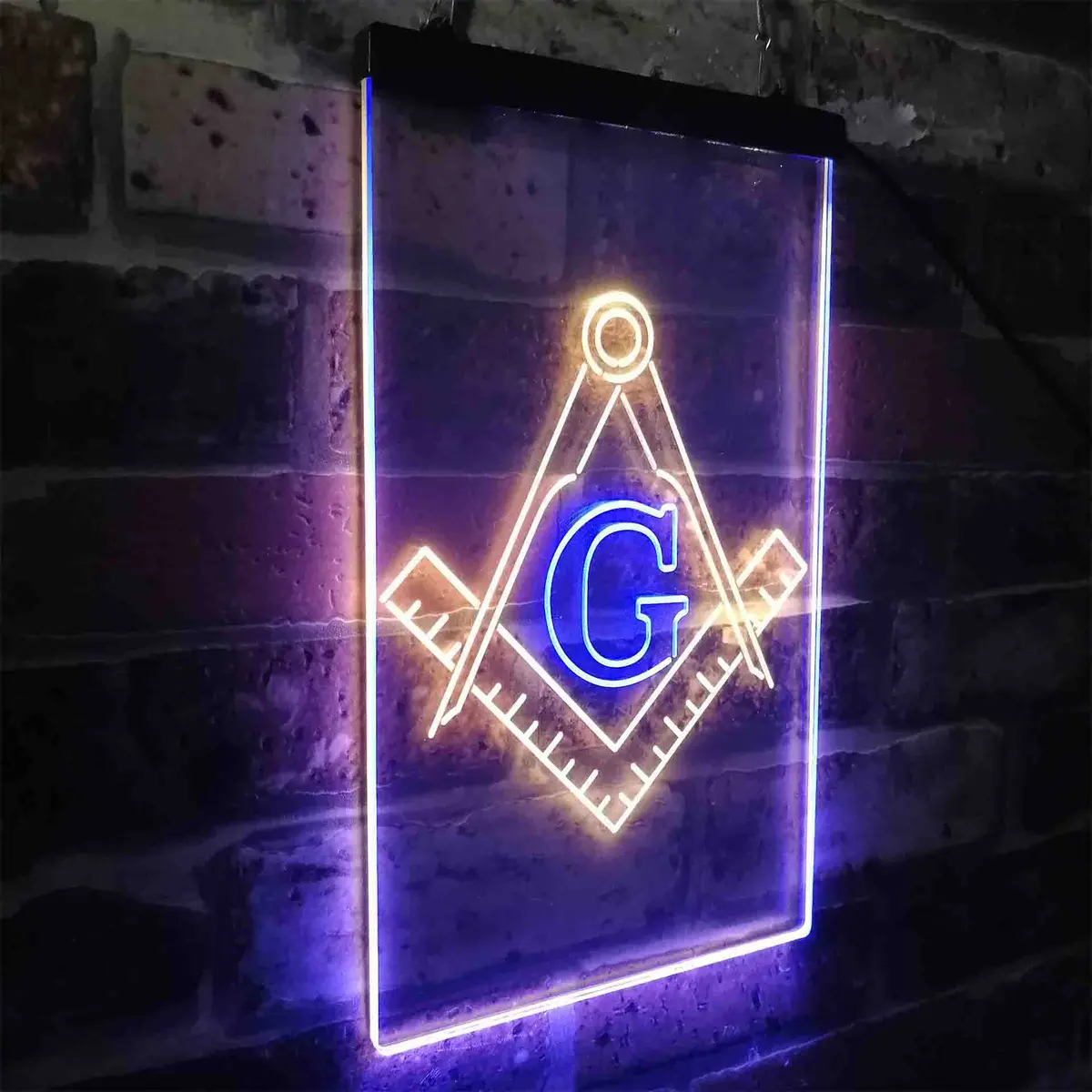 Masonic Freemasonry Emblem Badge Neon-Like Led Sign 19