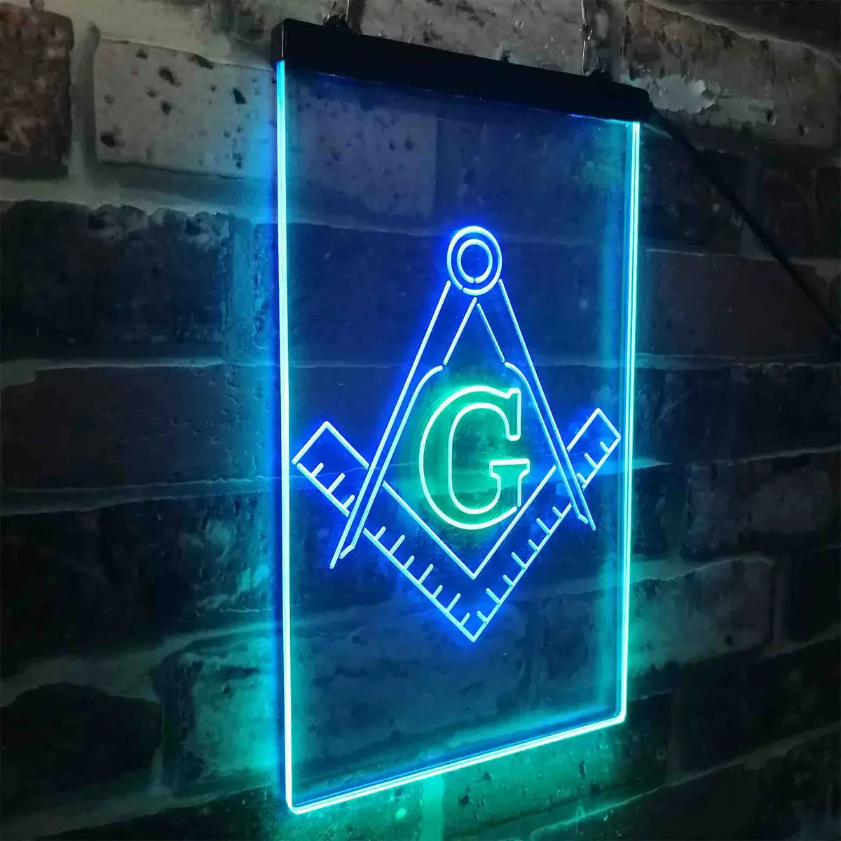 Masonic Freemasonry Emblem Badge Neon-Like Led Sign 21