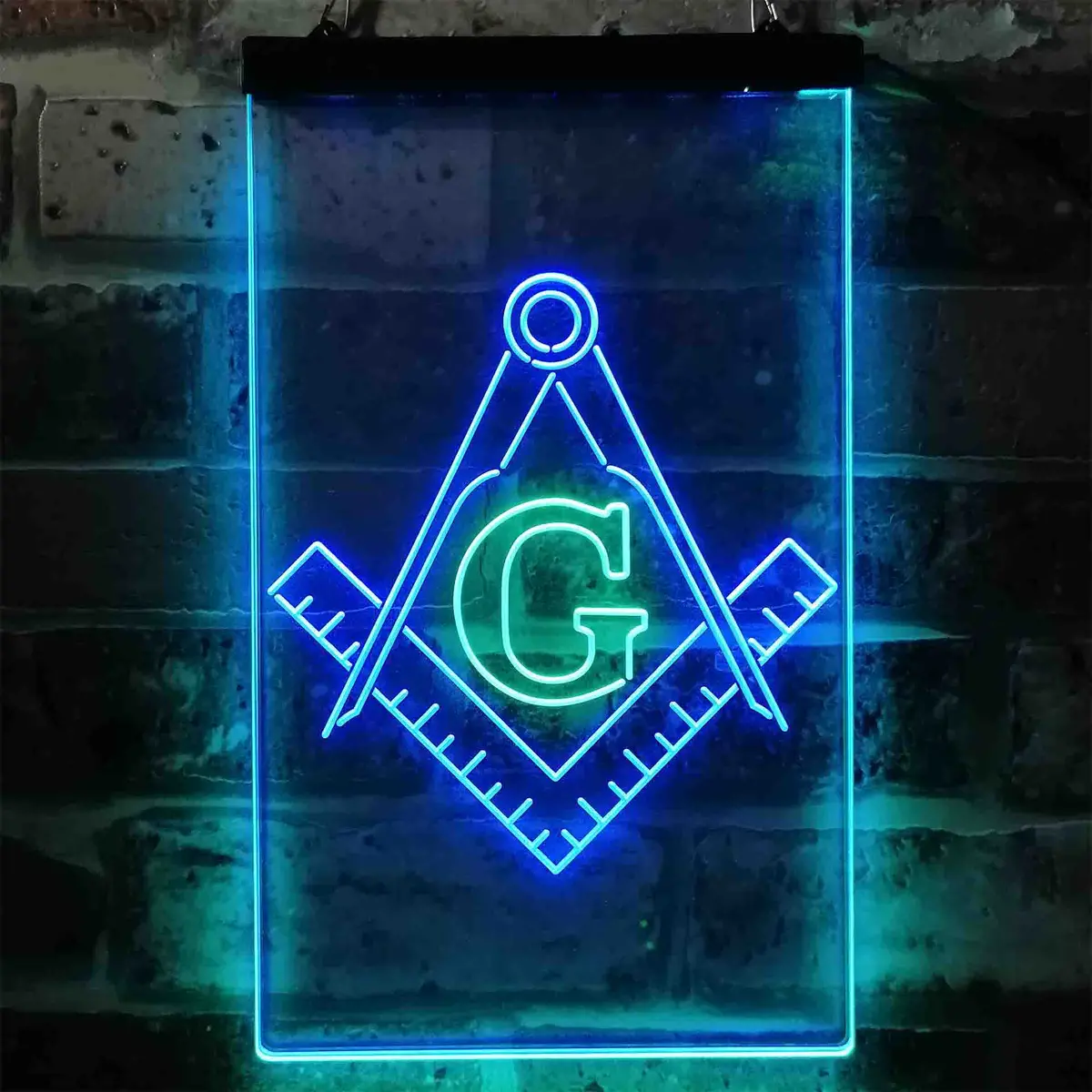 Masonic Freemasonry Emblem Badge Neon-Like Led Sign 8
