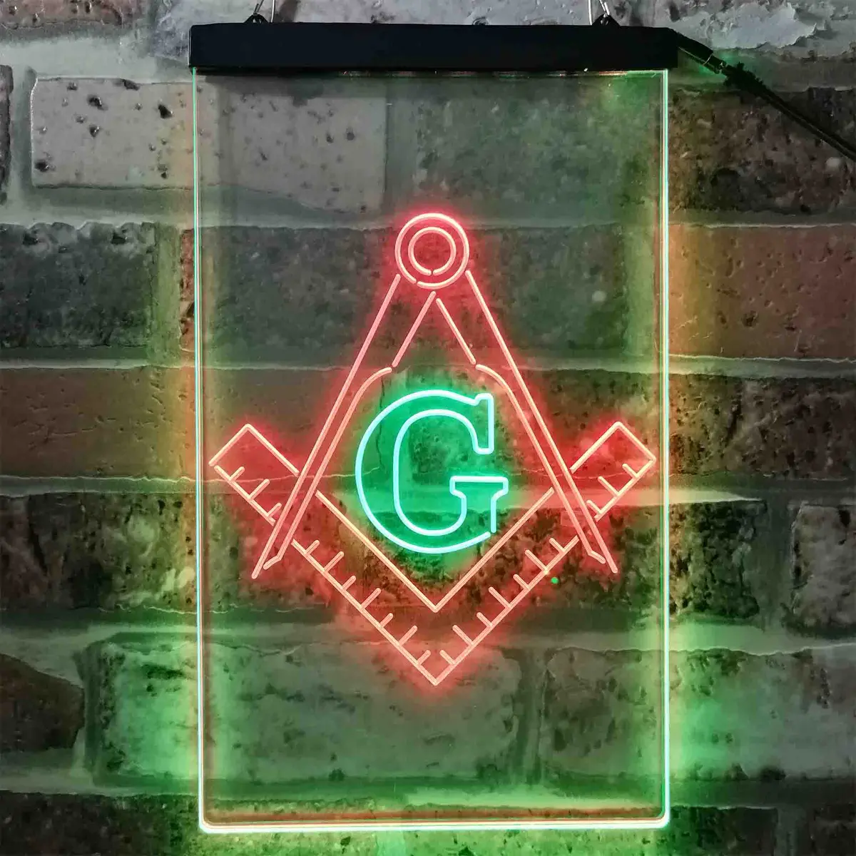 Masonic Freemasonry Emblem Badge Neon-Like Led Sign 1