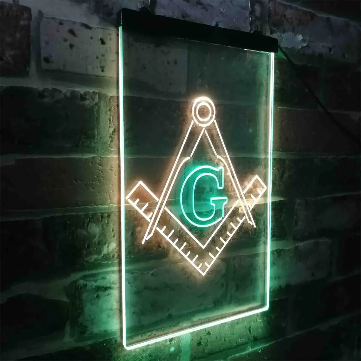 Masonic Freemasonry Emblem Badge Neon-Like Led Sign 15