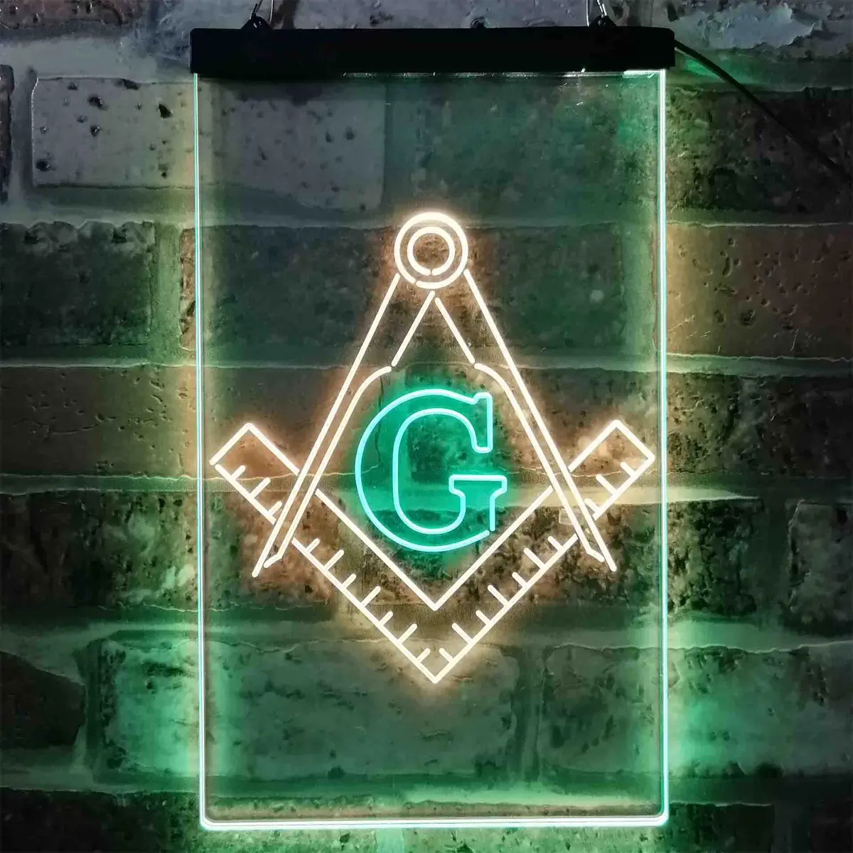 Masonic Freemasonry Emblem Badge Neon-Like Led Sign 2