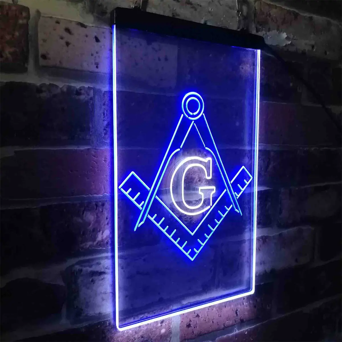 Masonic Freemasonry Emblem Badge Neon-Like Led Sign 18