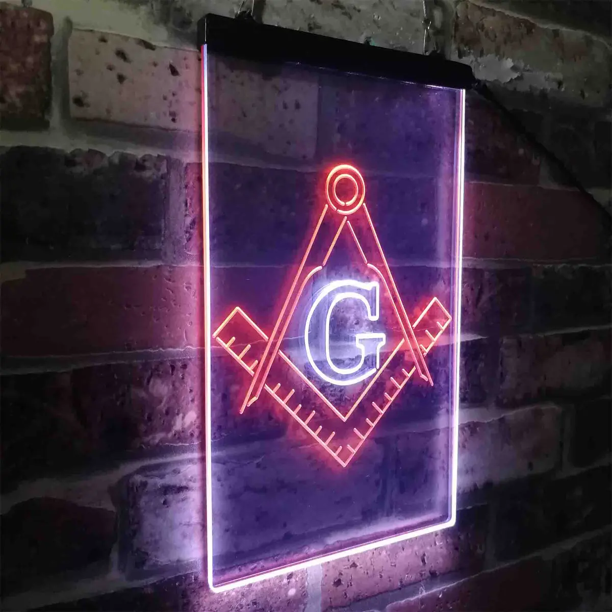 Masonic Freemasonry Emblem Badge Neon-Like Led Sign 25