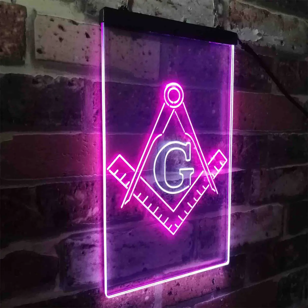 Masonic Freemasonry Emblem Badge Neon-Like Led Sign 26