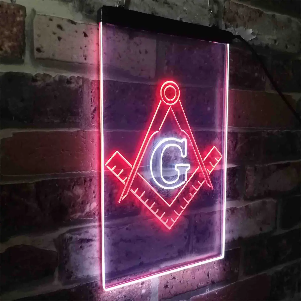 Masonic Freemasonry Emblem Badge Neon-Like Led Sign 17