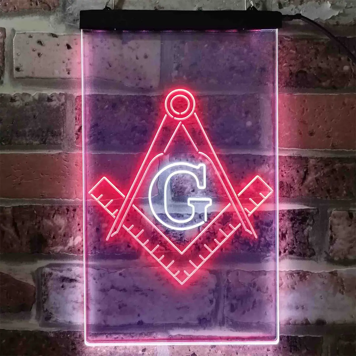 Masonic Freemasonry Emblem Badge Neon-Like Led Sign 4