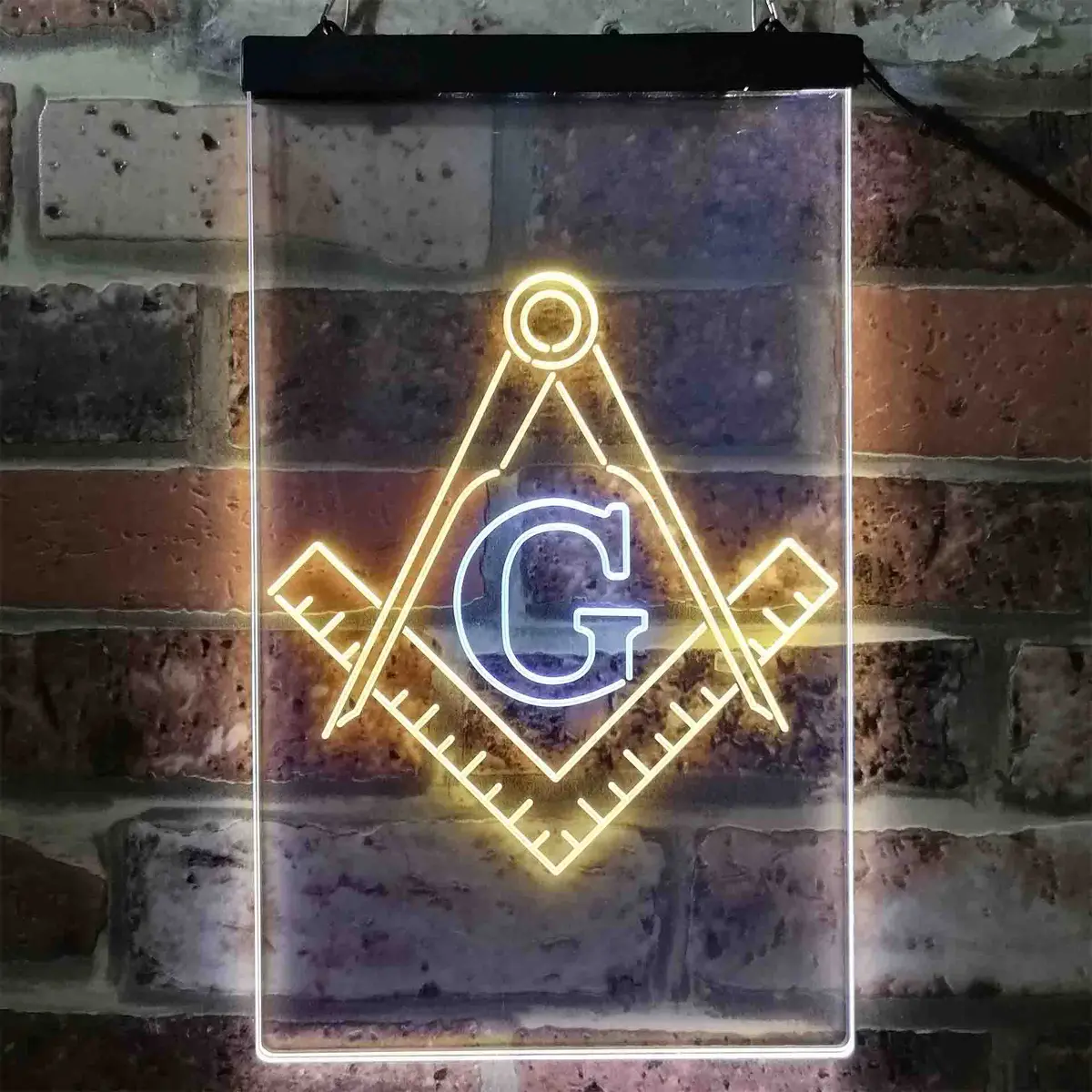 Masonic Freemasonry Emblem Badge Neon-Like Led Sign 10